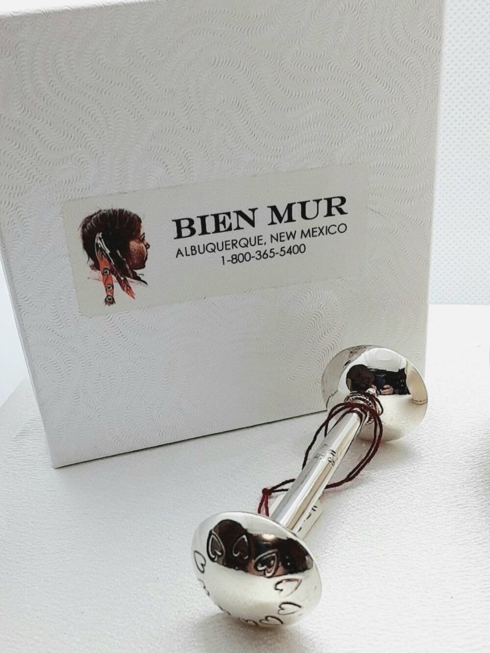 NEW handmade sterling silver baby rattle - Picture 7 of 7